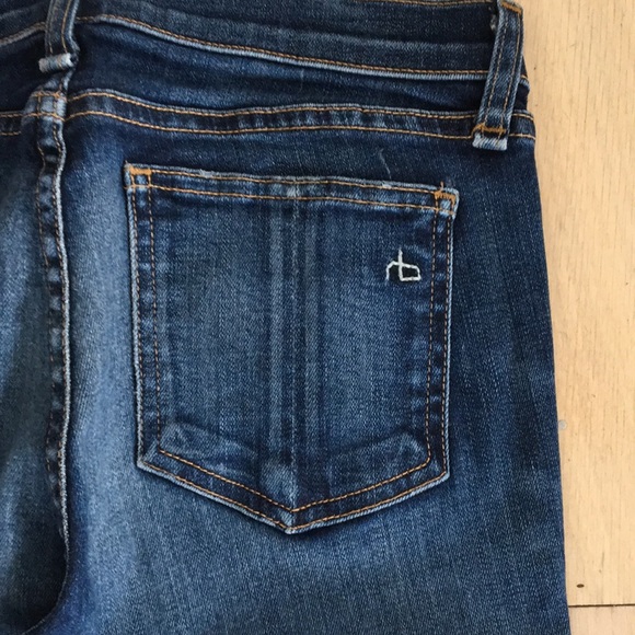 Rag & bone distressed w holes skinny jean size 26 - Picture 5 of 5